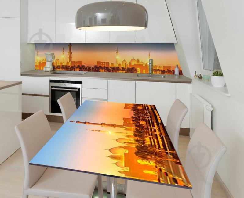 Наклейка 3Д виниловая на стол Zatarga «Арабский шик» 600х1200 мм для домов, квартир, столов, кофейн, кафе Наклейка 3Д виниловая на стол Zatarga «Арабский шик» 600х1200 мм для домов, квартир, столов, кофейн, кафе