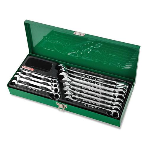 Набор реверсных ключей Toptul GAAD1205 комбинированных с трещоткой 8-19 мм в кейсе 12 шт. (106-112-GAAD1205)