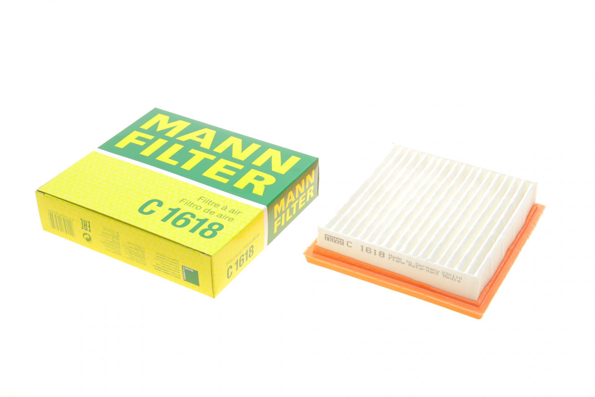 Фильтр воздушный Mann-Filter для Nissan Micra 1,0-1,4i 16V 92-10/Note 1,4 06-13 (C 1618)