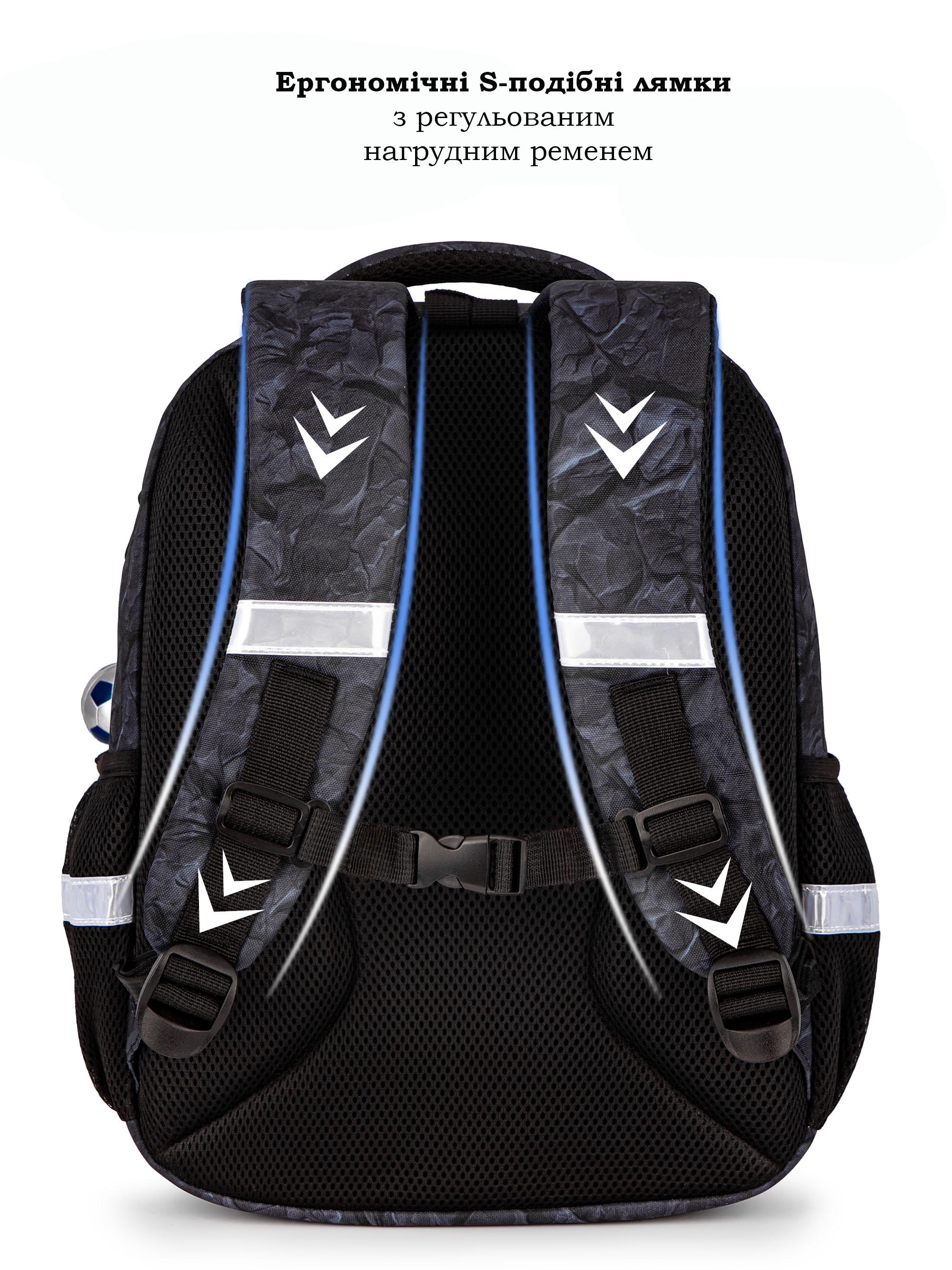 Шкільний рюкзак для хлопчика School Standard М'яч ортопедичний для першокласника 38х30х18 см (150-22) - фото 5