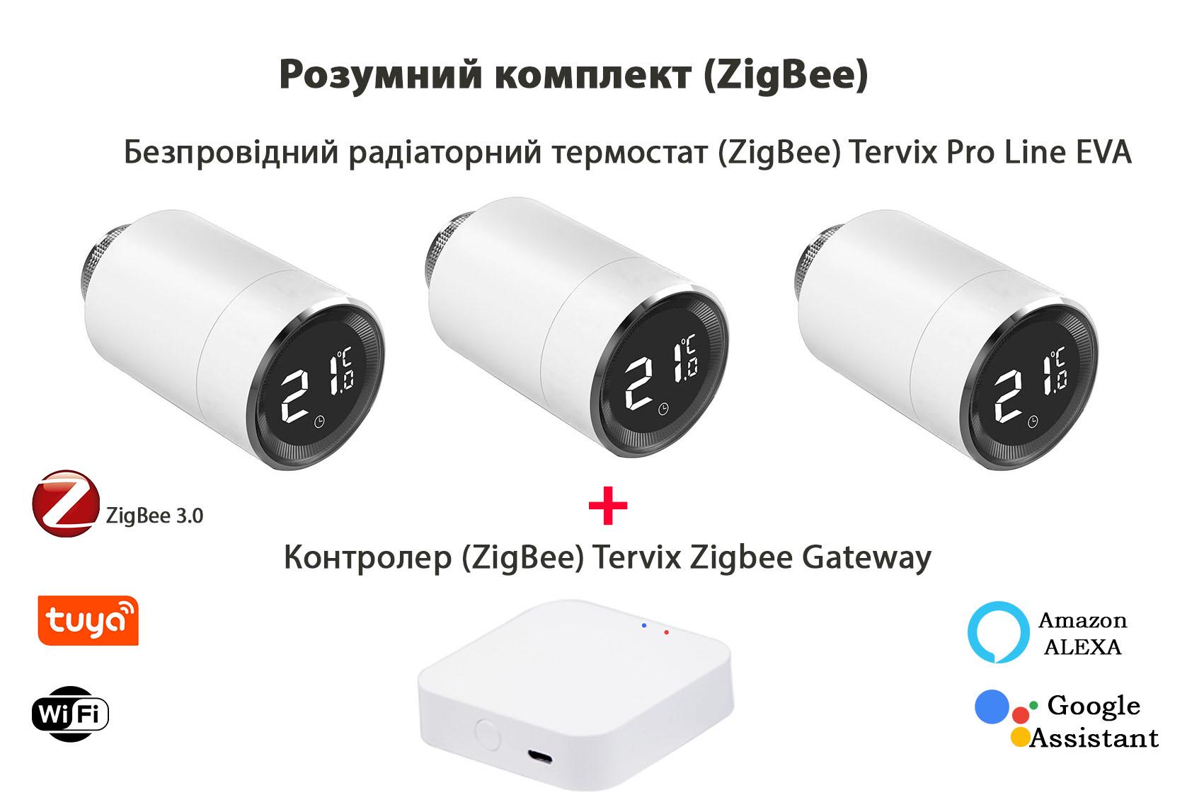 Комплект Tervix Pro Line EVA 3 шт. + контролер Tervix ZigBee Gateway 2287213 - фото 2