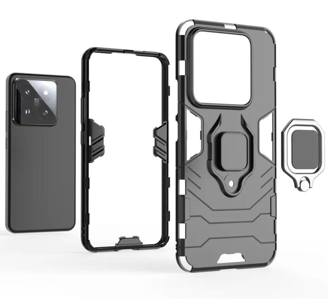 Чехол бампер Primolux Ring Armor для Xiaomi 14 - Black - фото 5