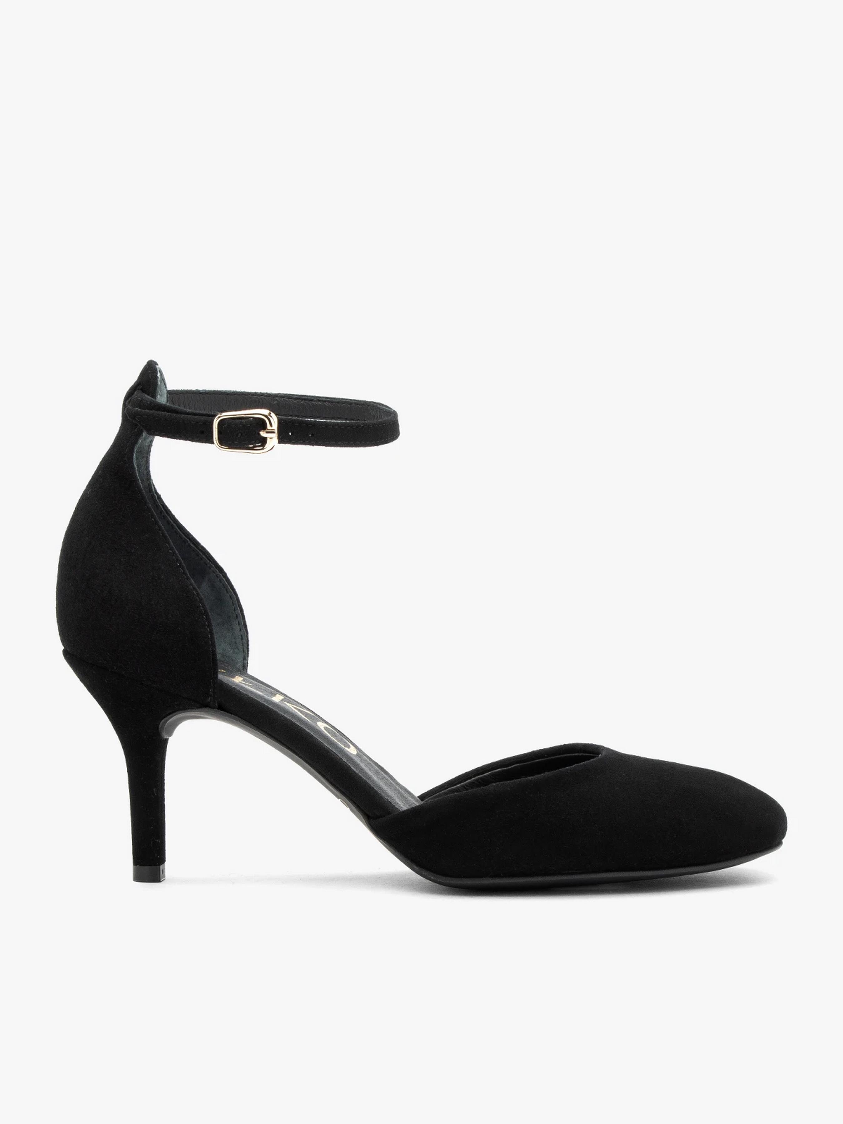 Туфли замшевые женские RYLKO на каблуке р. 39 Черный (H7KT4_T_ __14)