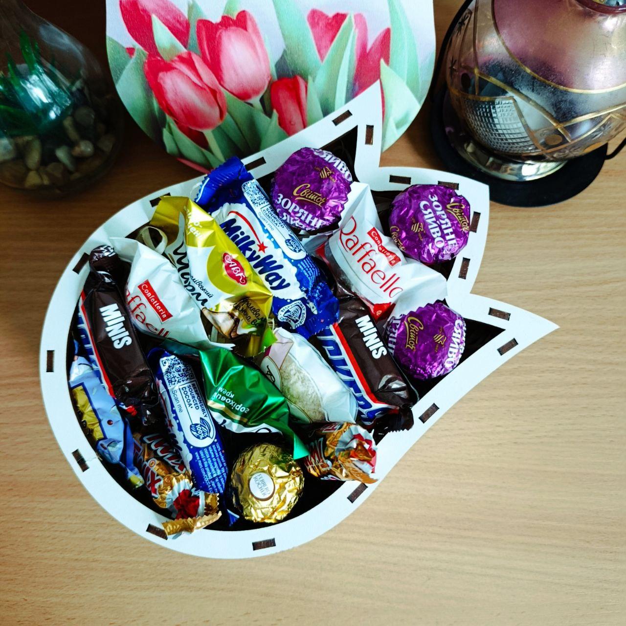 Бокс с конфетами для девушки/ребенка на день рождения/день влюбленных/8 марта (ar281) - фото 2 Бокс с конфетами для девушки/ребенка на день рождения/день влюбленных/8 марта (ar281) - фото 2