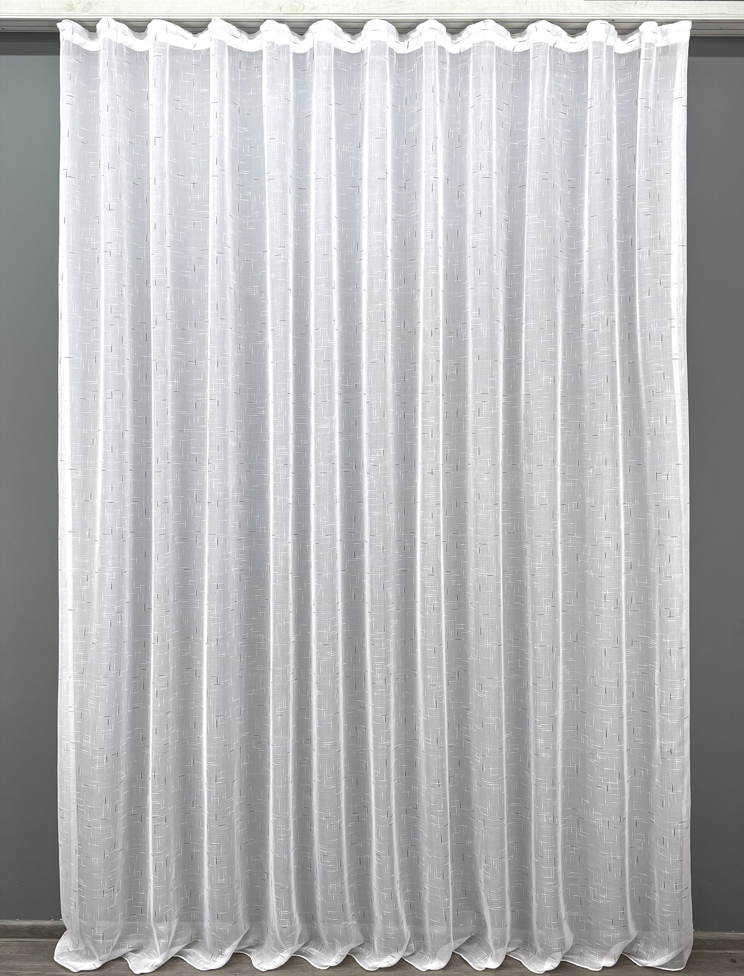 Тюль VR-Textil 1210т Ивонна лен 400х270 см Белый/Бронзовый (43-060)