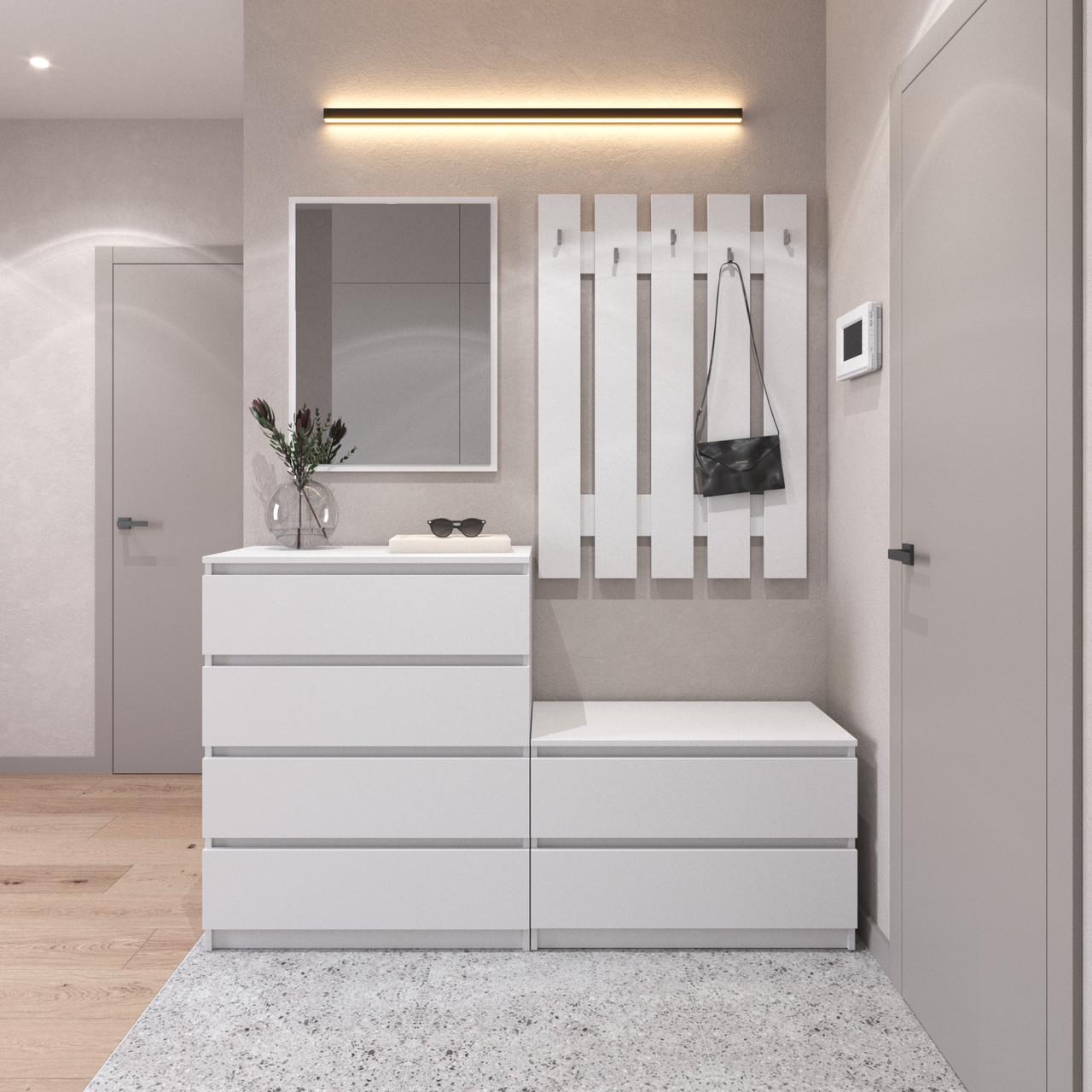 Прихожая VAYS комплект в прихожую 160х40х195 см Белый (30253933)