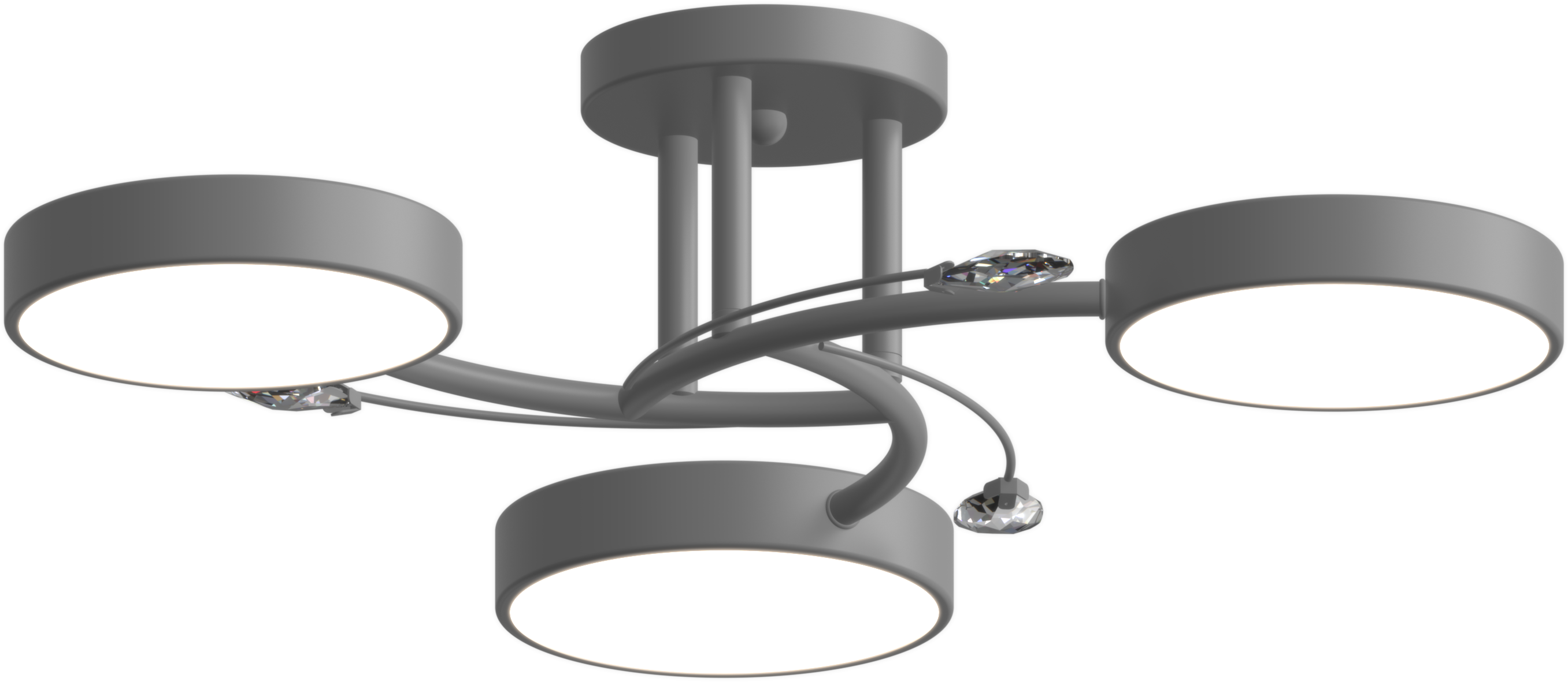 Люстра світлодіодна акрилова Sirius B X13255/3 Сірий (000041532)