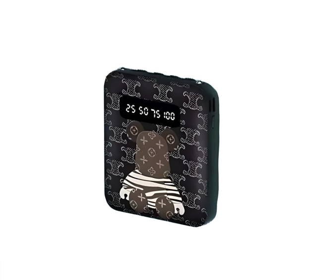 Повербанк Bearbrick 4в1 5000 mAh з екраном та ліхтариком Black (16133)