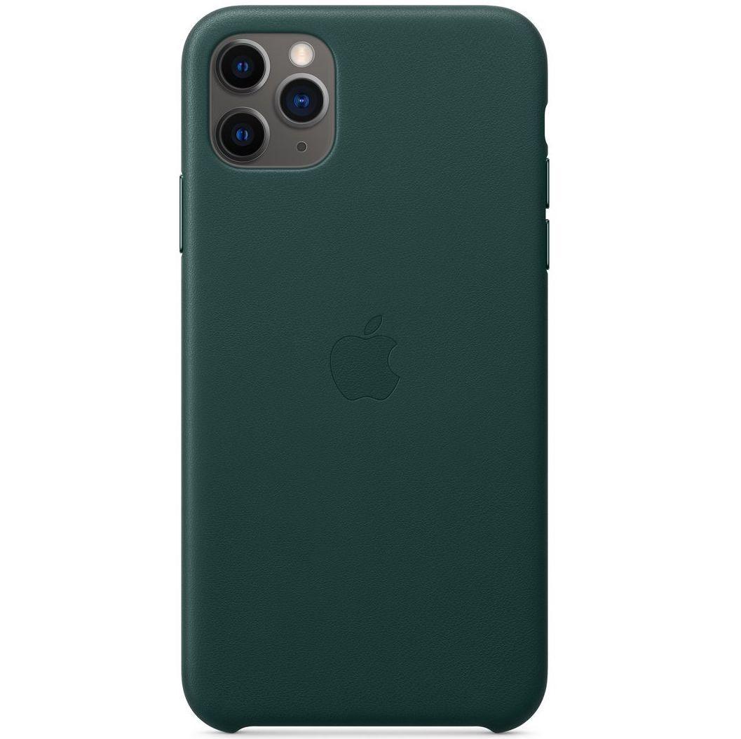 Кожанный чехол накладка Apple Leather Case for iPhone 11 Pro Max, Forest Green (HC) - фото 1