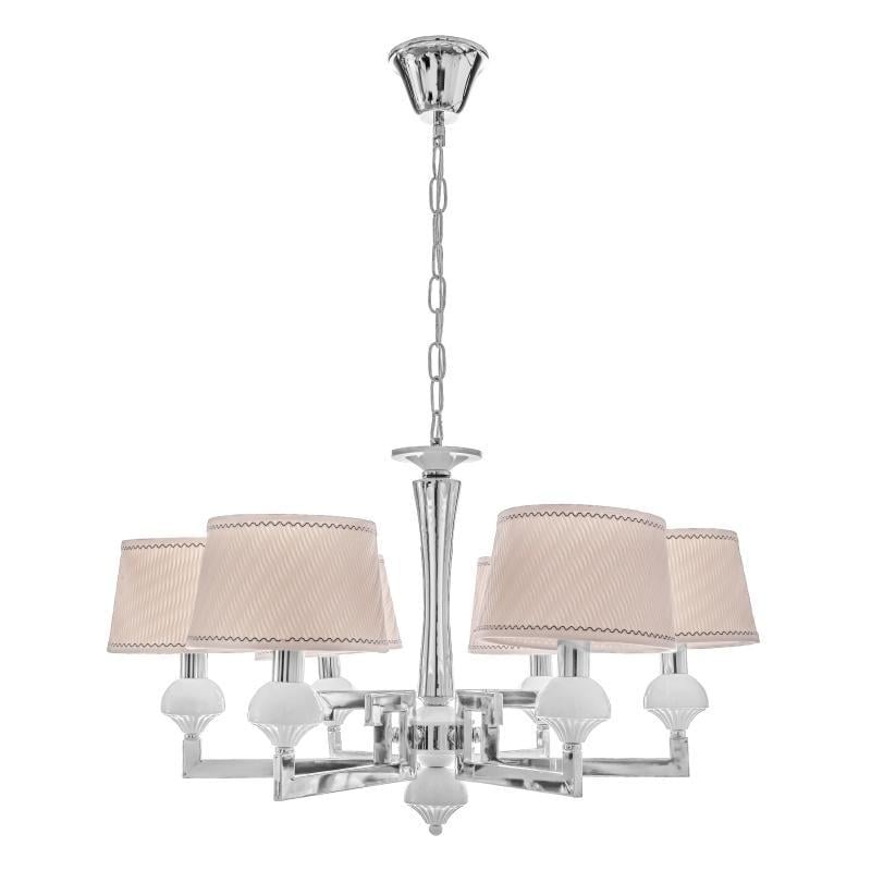 Люстра классическая Brille BCL-674S/6 E14 CH/WH с абажуром