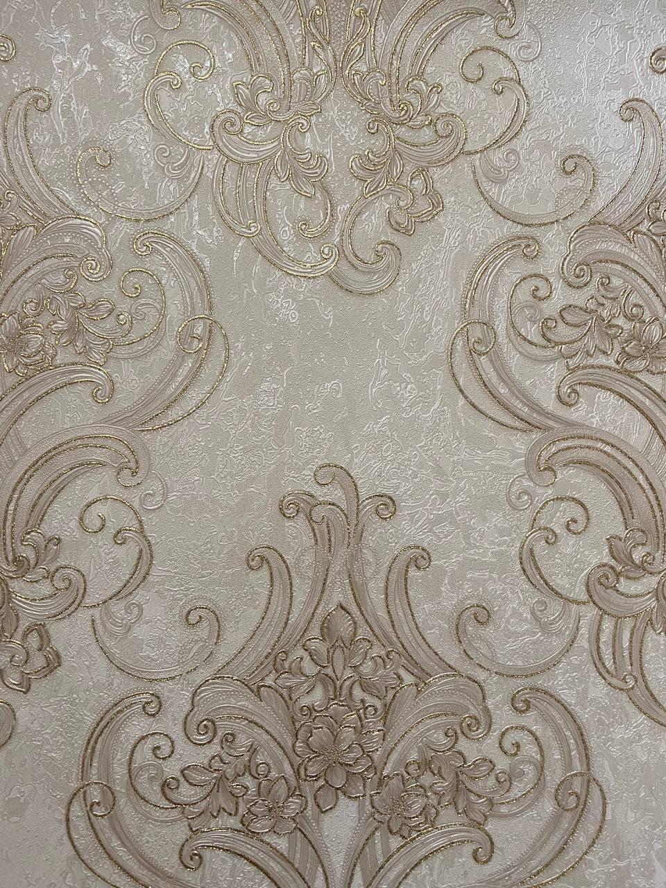Обои виниловые горячего тиснения Слов'янські шпалери 9009-02 Шарлиз под шелк на флизелиновой основе 1,06х10 м (4823114900921)