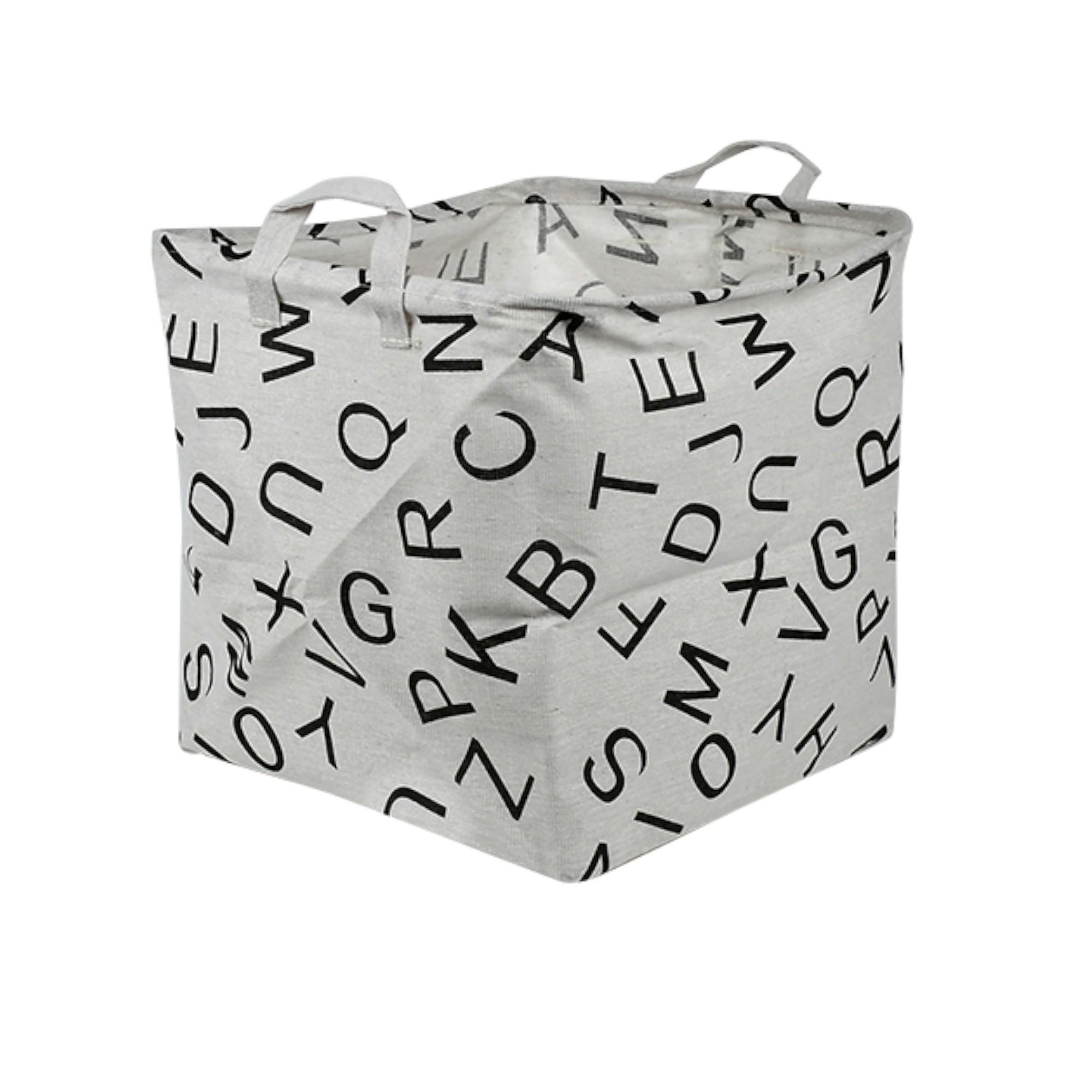 Кошик з ручками Stenson ABCD 1 32х32 см Світло-сірий (R32364)