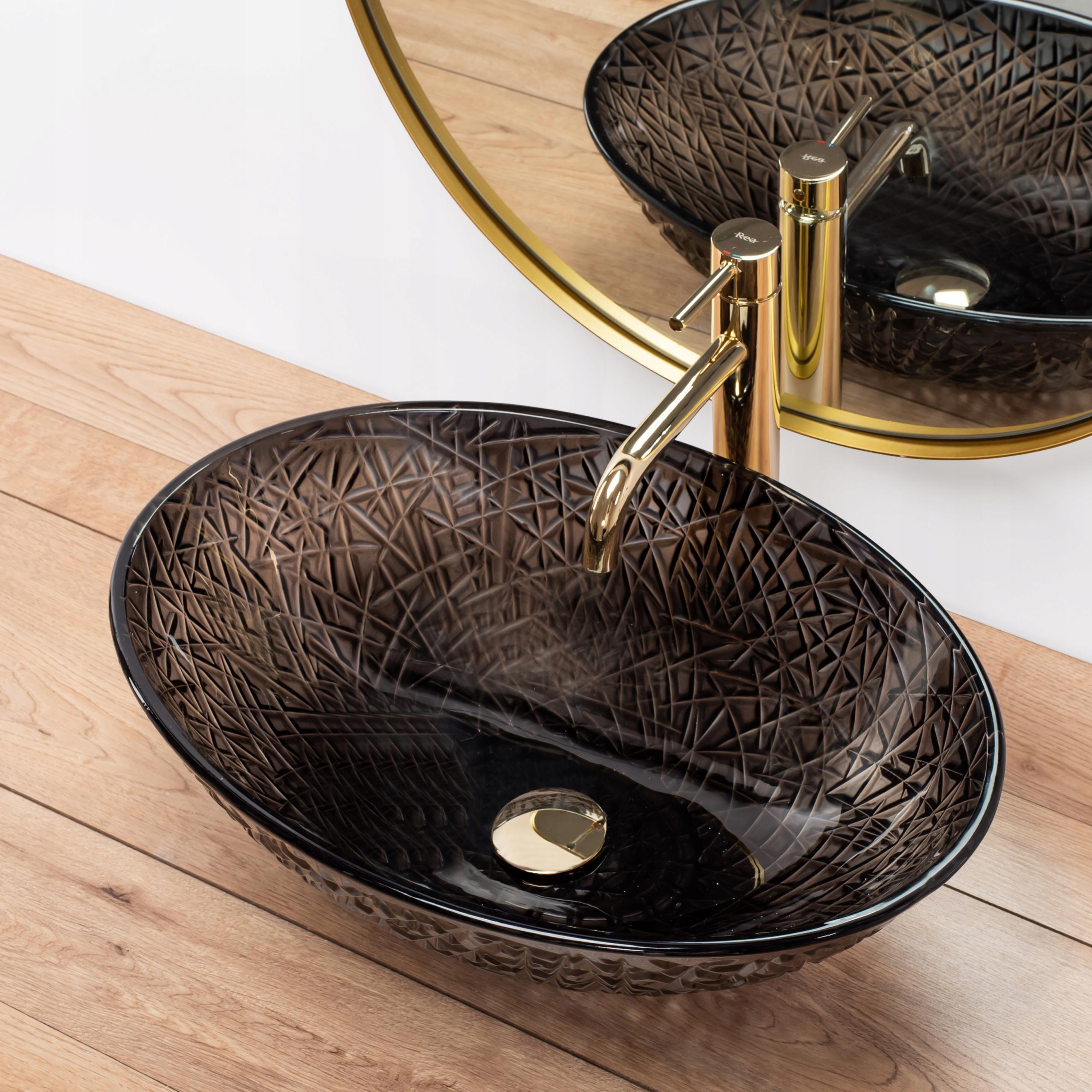 Умывальник накладной REA Frost REA-U5071 510x355x160 мм Черный (170722) - фото 4