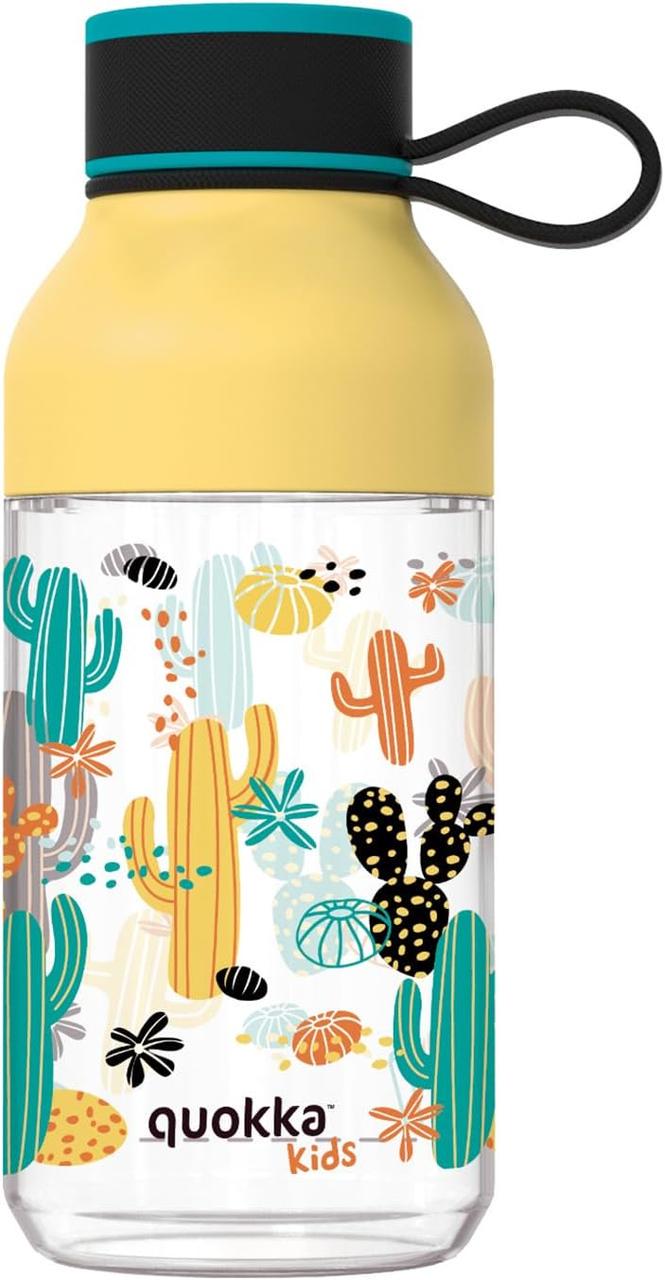 Детская бутылка для воды Quokka Cactus герметичная на резьбе с антискользящим покрытием 430 мл 7x7x17,5 см (2528177930)