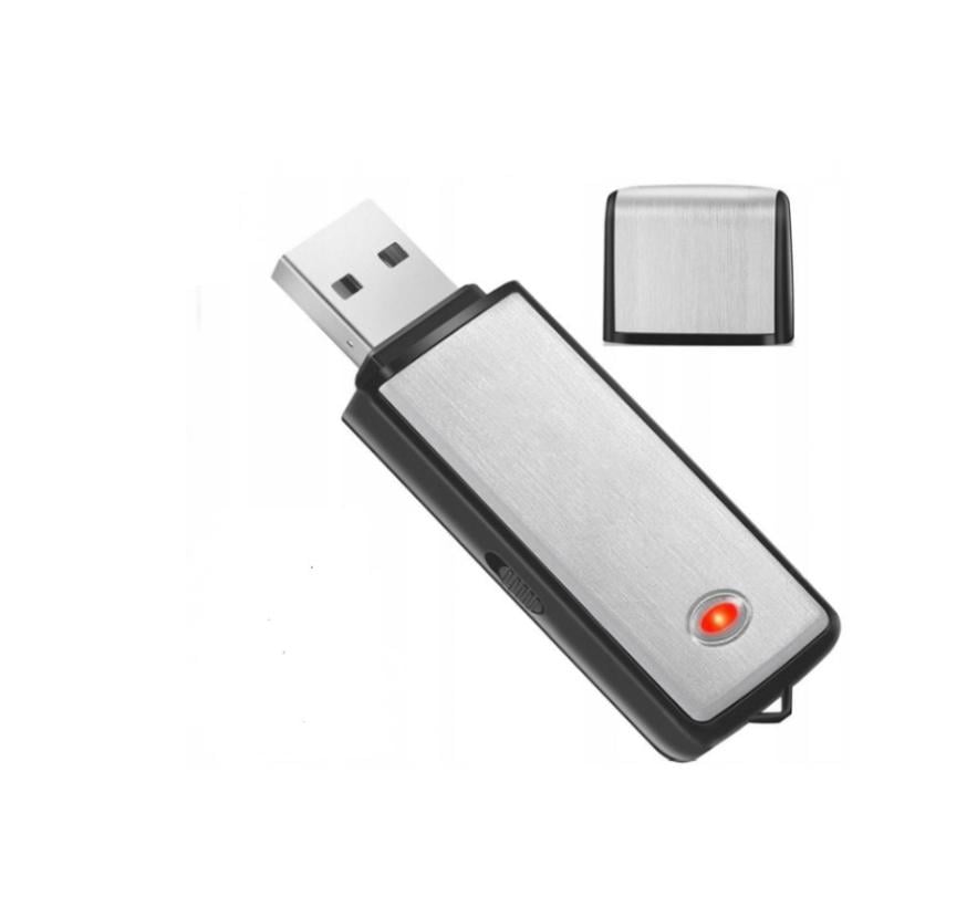 Диктофон флешка Smereka X09 USB с микрофоном 4 Гб Серебристый
