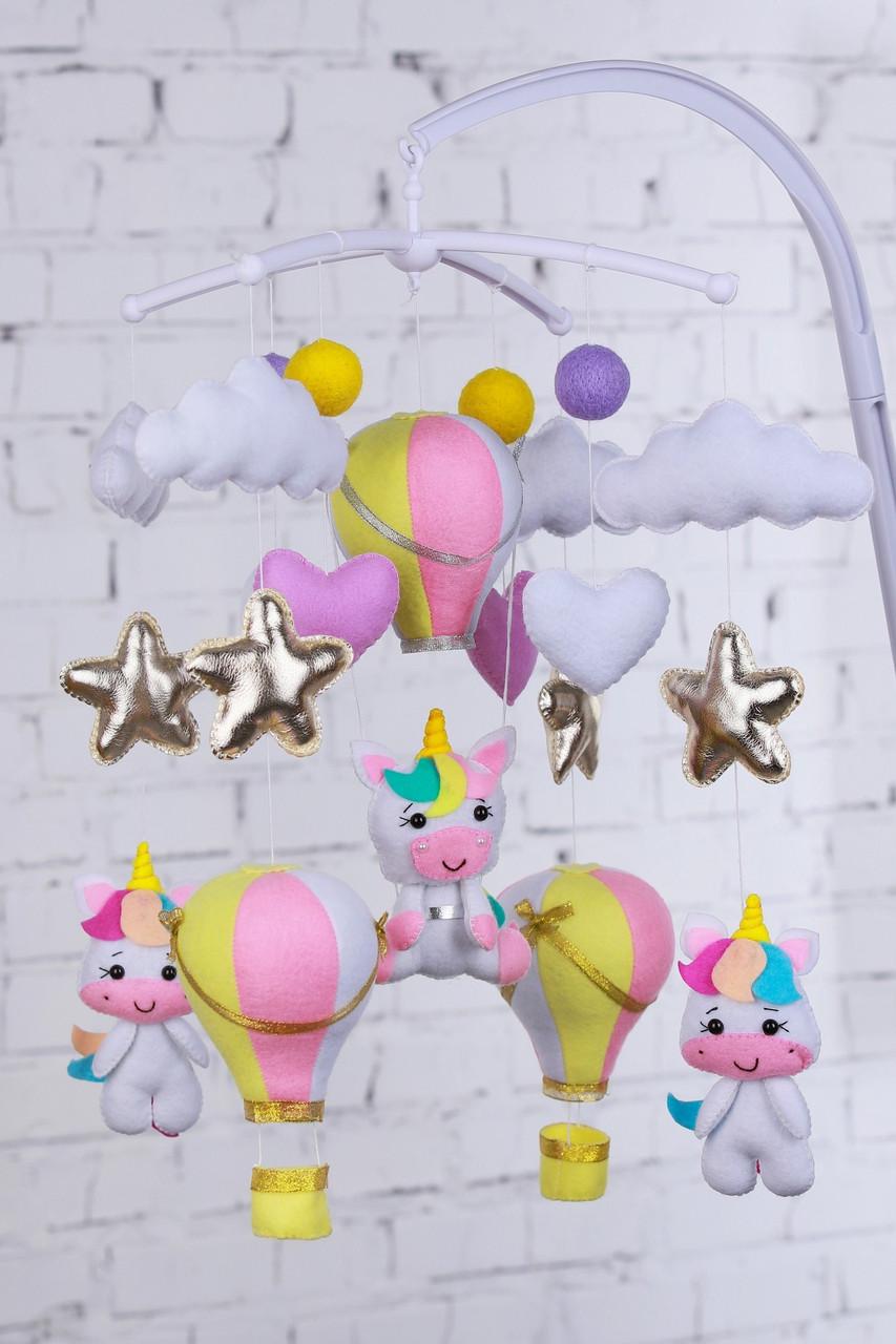 Мобиль детский WooolyWool Волшебные единорожки (27861086)