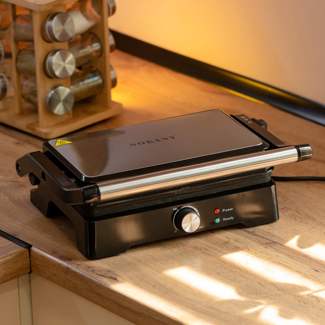 Электрогриль прижимной Sokany SK-08026 с антипригарным покрытием 1500 Вт (SK-08026) - фото 9 Электрогриль прижимной Sokany SK-08026 с антипригарным покрытием 1500 Вт (SK-08026) - фото 9