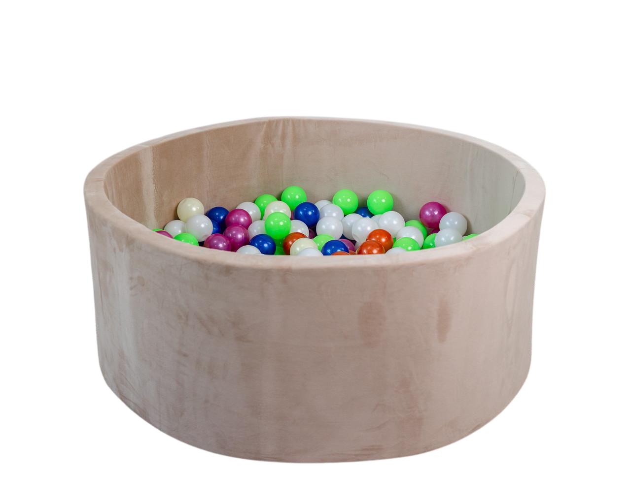 Бассейн сухой для детей с шариками 192 шт. Бежевый (0002405)