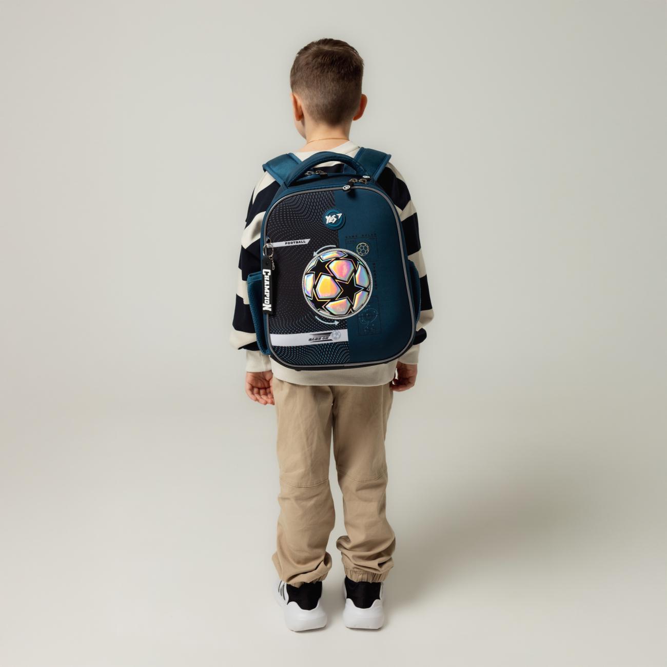 Рюкзак школьный каркасный с ортопедической спинкой YES H-100 Football Game (000995062) - фото 3 Рюкзак школьный каркасный с ортопедической спинкой YES H-100 Football Game (000995062) - фото 3