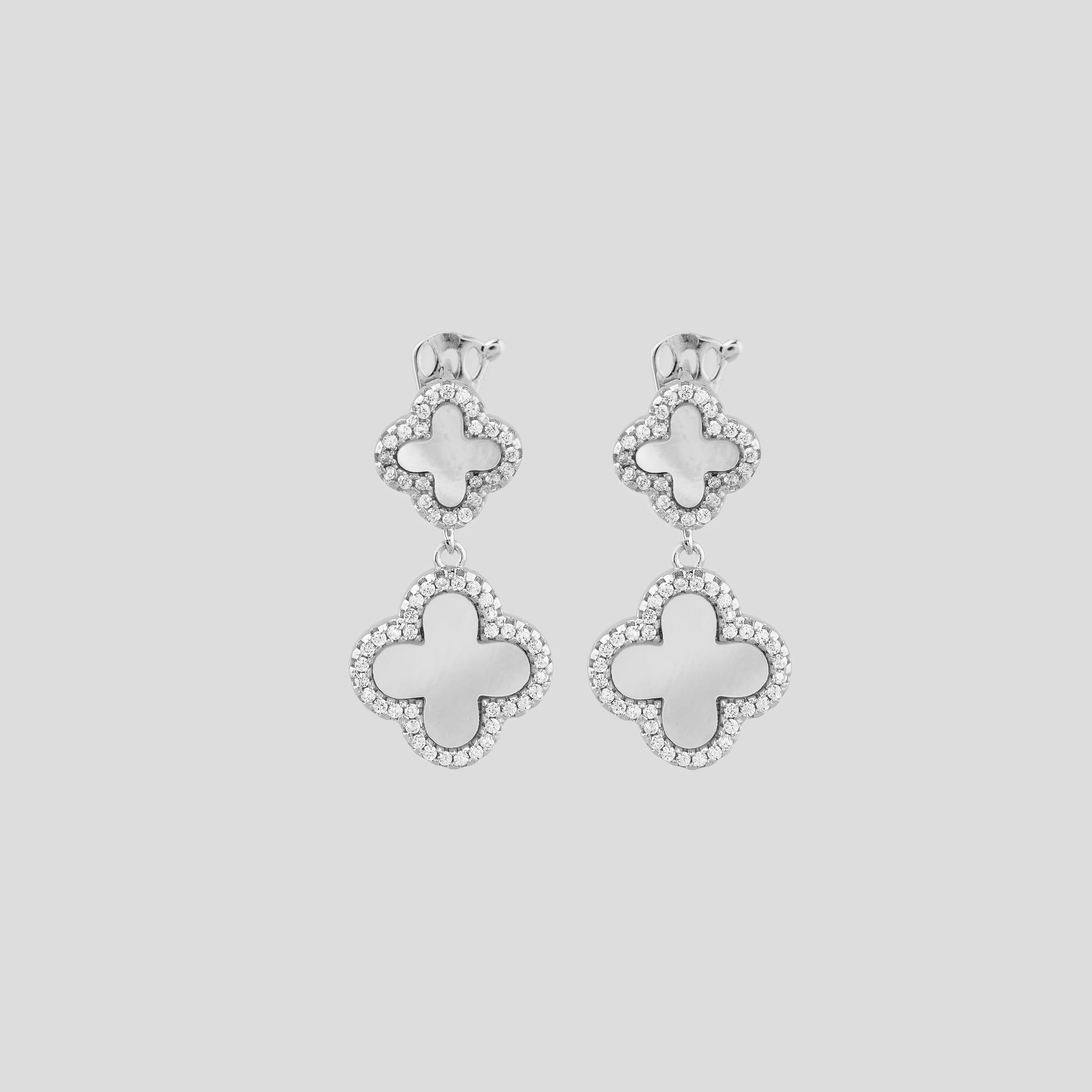 Серебряные серьги Minimal Власть (17390)