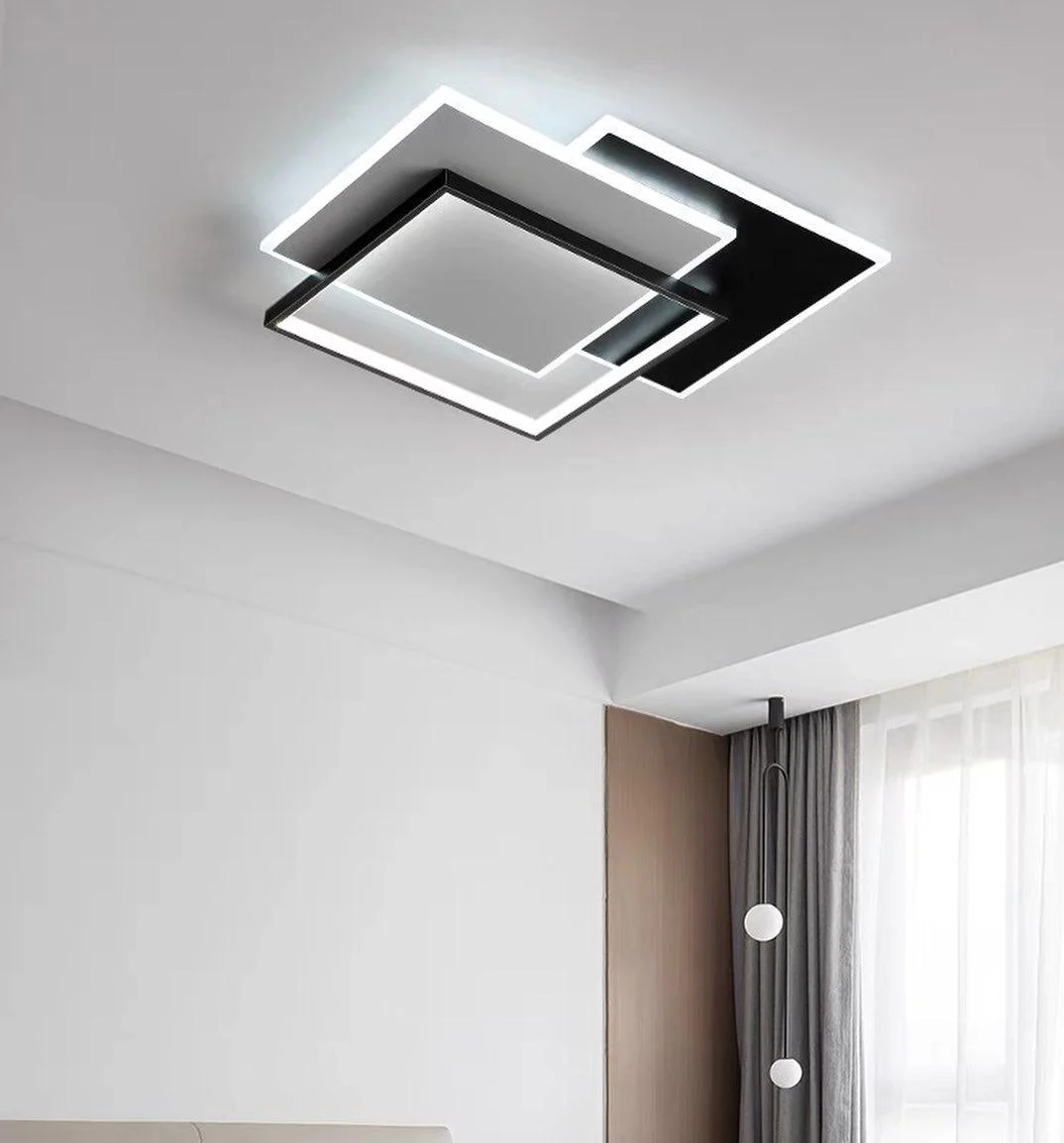 Люстра ESLLSE VEGA TRIPLE 3S з пультом 70 Вт 470х470х60 мм Чорно-біла (10401) - фото 10