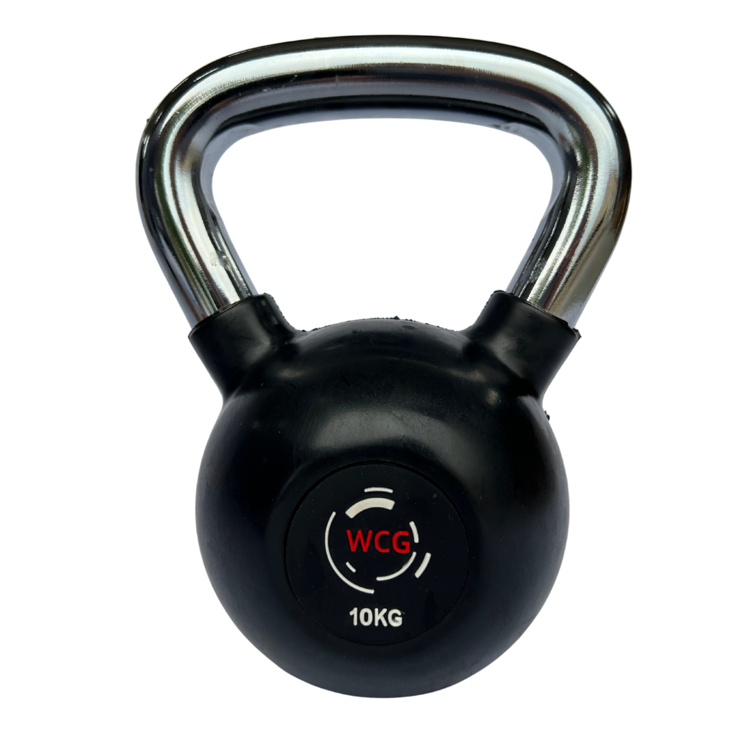 Гиря прорезиненная WCG с хромированной ручкой 10 кг (2371515142)