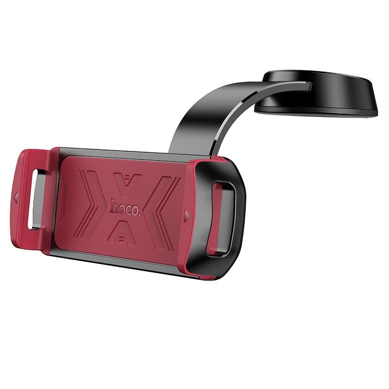 Тримач для телефонів в машину для смартфонів і планшетів Hoco H68 із затискним механізмом 4,5-13" Чорно-червоний (631981)