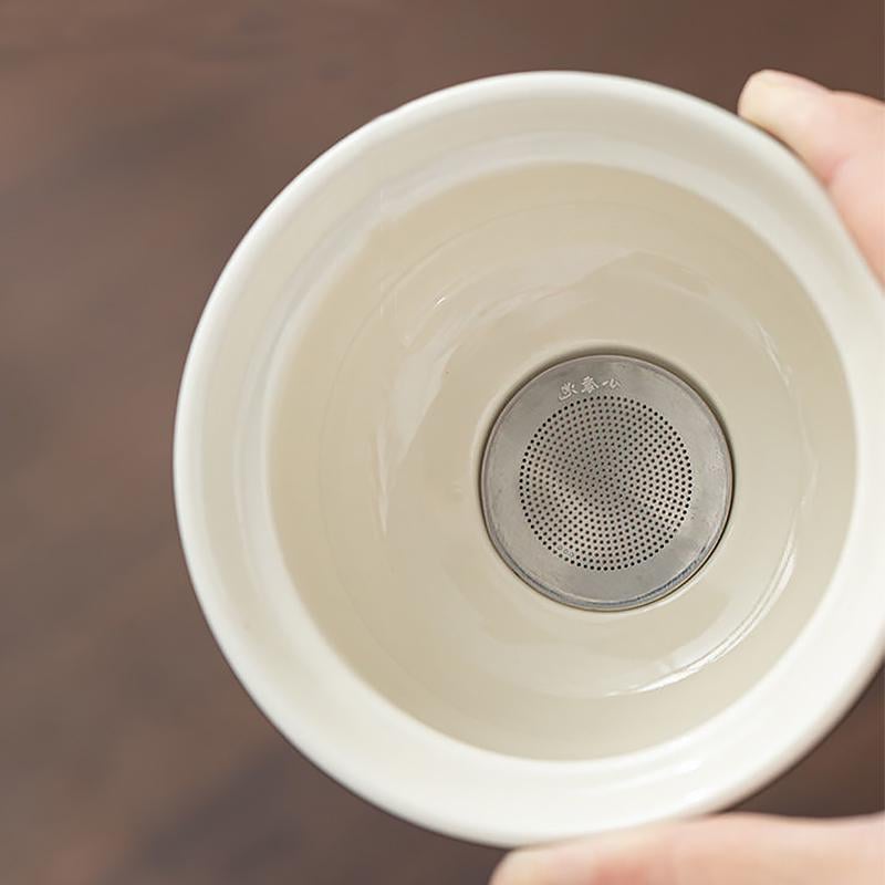 Набор для чайной церемонии дорожный керамический White Gray/Blue - фото 4 Набор для чайной церемонии дорожный керамический White Gray/Blue - фото 4