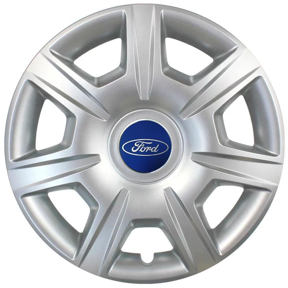 Колпаки SJS 327 с логотипом Ford R15 4 шт. Серебристый