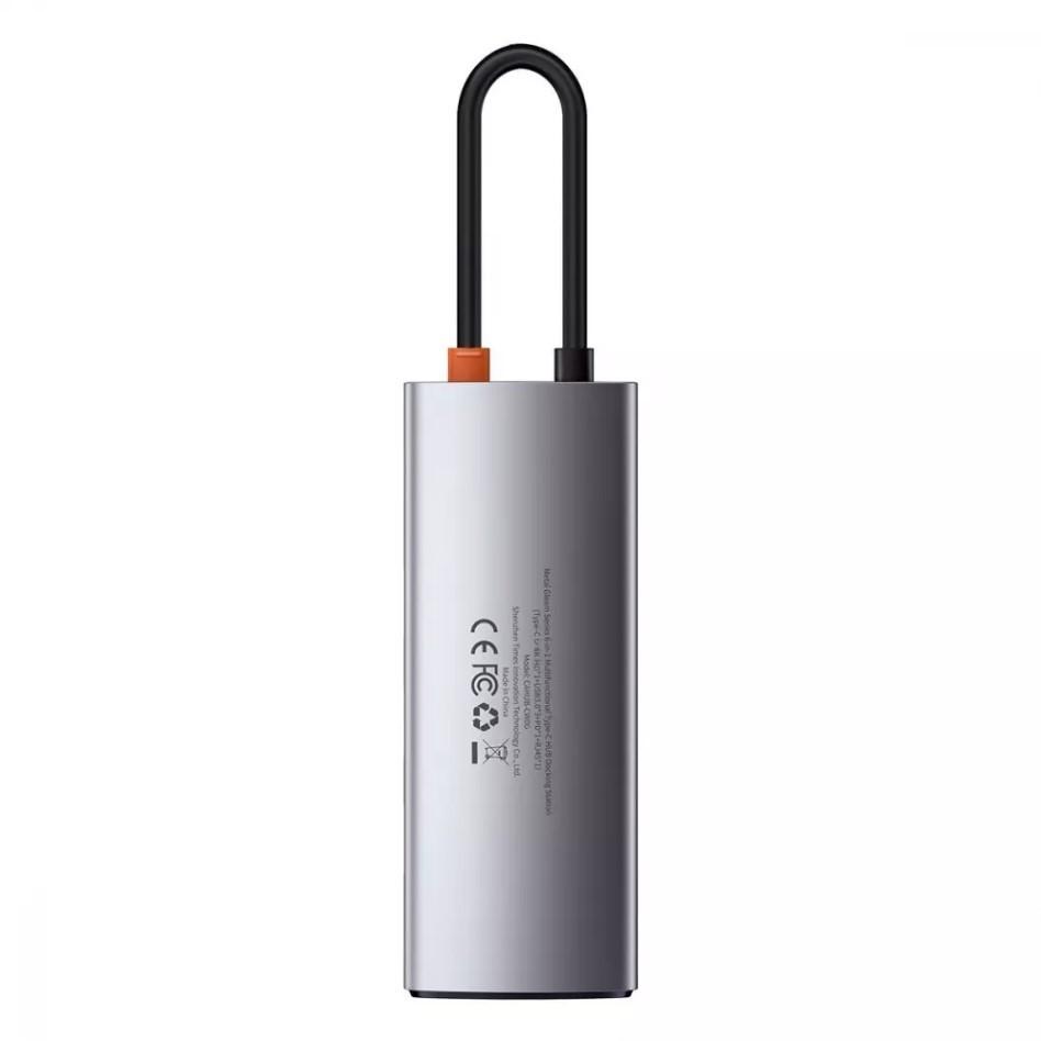 Концентратор USB-хаб Baseus Metal Gleam Series 5-in-1 30Hz Version/Type-C to USB3.0х3, 4K/HDMI - фото 5 Концентратор USB-хаб Baseus Metal Gleam Series 5-in-1 30Hz Version/Type-C to USB3.0х3, 4K/HDMI - фото 5