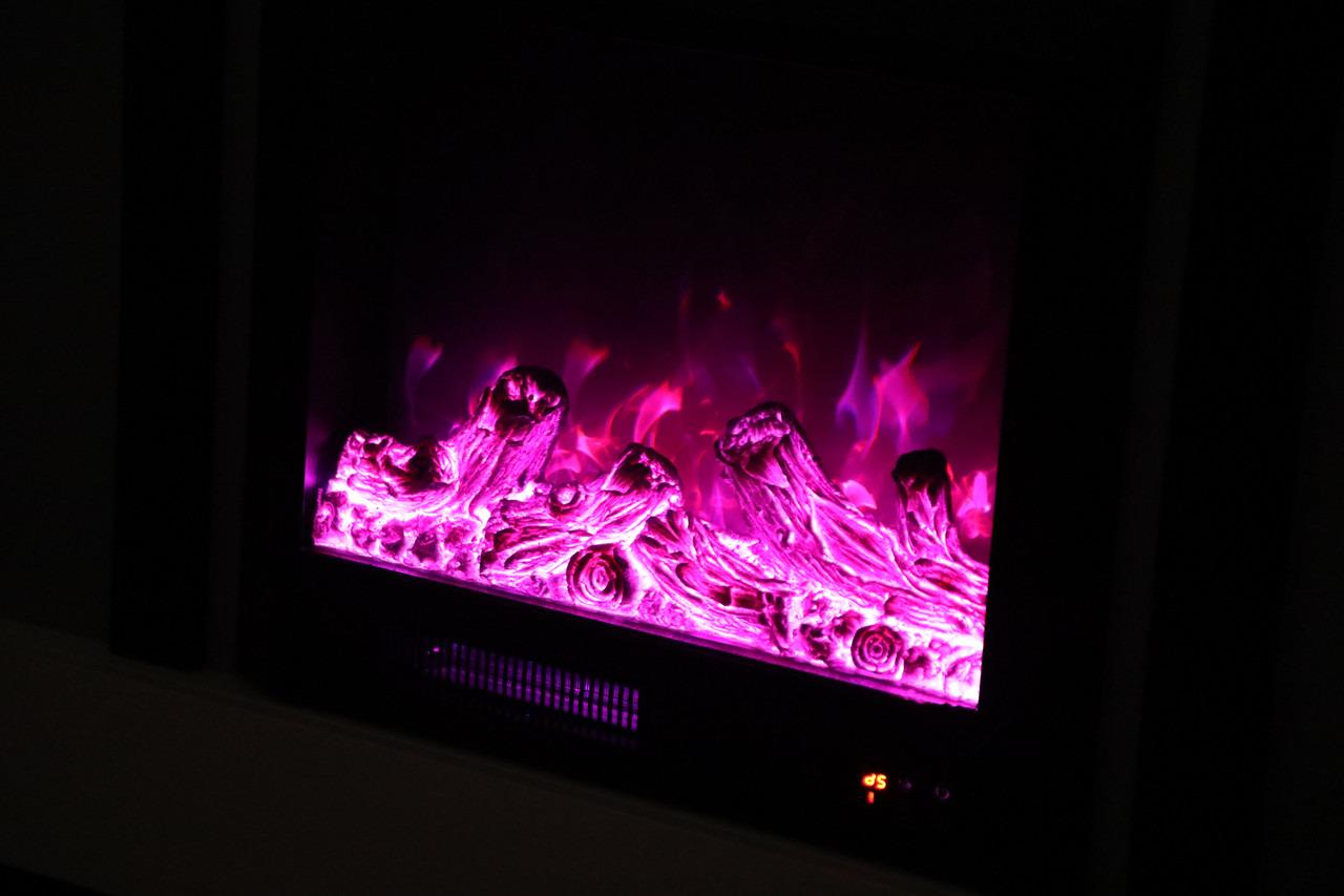 Камін електричний Elizabet Gold Bluetooth звук потріскування дров 1500 Вт (10080126) - фото 9