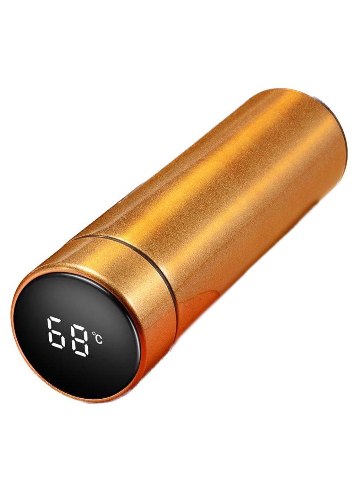 Термос Smart Cup Top для чаю та кави з сенсорним індикатором температури та ситом 500 мл Золотистий (74022А) - фото 1 Термос Smart Cup Top для чаю та кави з сенсорним індикатором температури та ситом 500 мл Золотистий (74022А) - фото 1