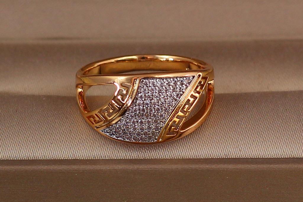 Кольцо Xuping Jewelry с родием чалма шейха р. 19 Золотистый (1325129417)