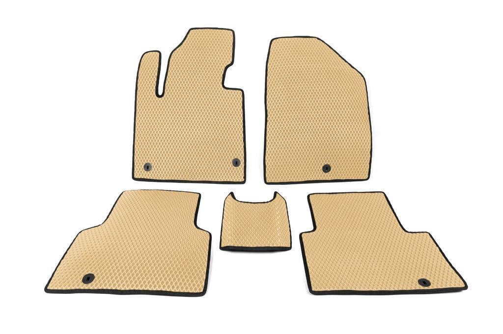 Коврики 5 мест EVA для Hyundai Santa Fe 3 2012-2018 гг. Бежевый (122262)