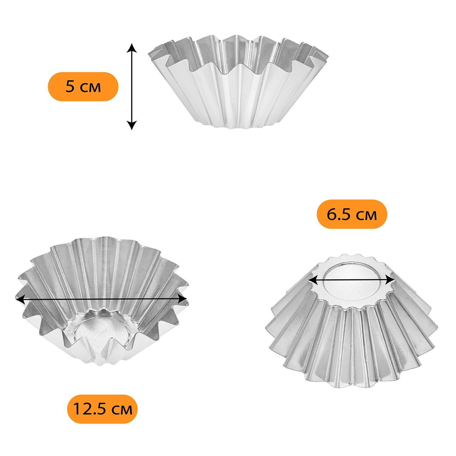 Формочка большая для выпечки корзин/кексов и тарталеток Ø 12,5х6,5х5 см (84137) - фото 2 Формочка большая для выпечки корзин/кексов и тарталеток Ø 12,5х6,5х5 см (84137) - фото 2