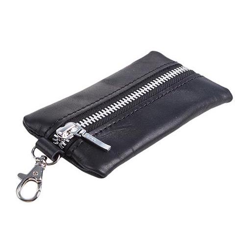 Ключница Vitol плоская на молнии Black (81078)