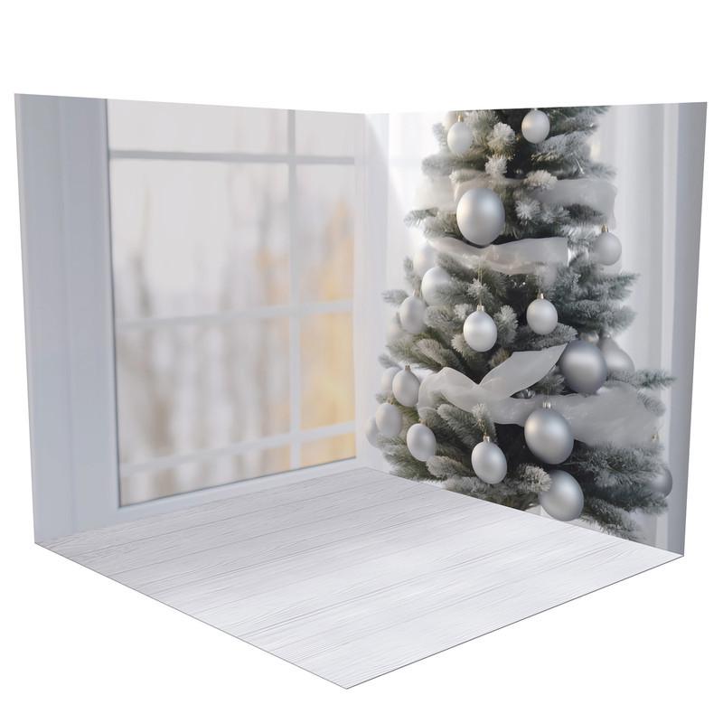 Фотофон новогодний угловой виниловый Frontlit 120x120 см 450 г/м2 №58551