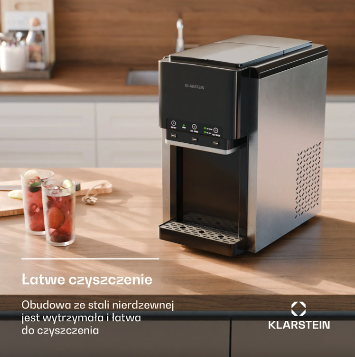Льодогенератор KLARSTEIN ArcticBlend 3в1 до 12 кубиків за цикл/корпус із нержавіючої сталі (10046191) - фото 2 Льодогенератор KLARSTEIN ArcticBlend 3в1 до 12 кубиків за цикл/корпус із нержавіючої сталі (10046191) - фото 2