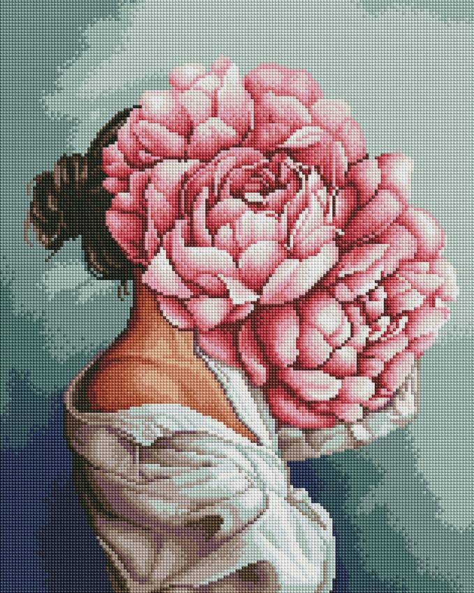 Алмазная мозаика Идейка Загадка пионов 40x50 см (DBS0038)