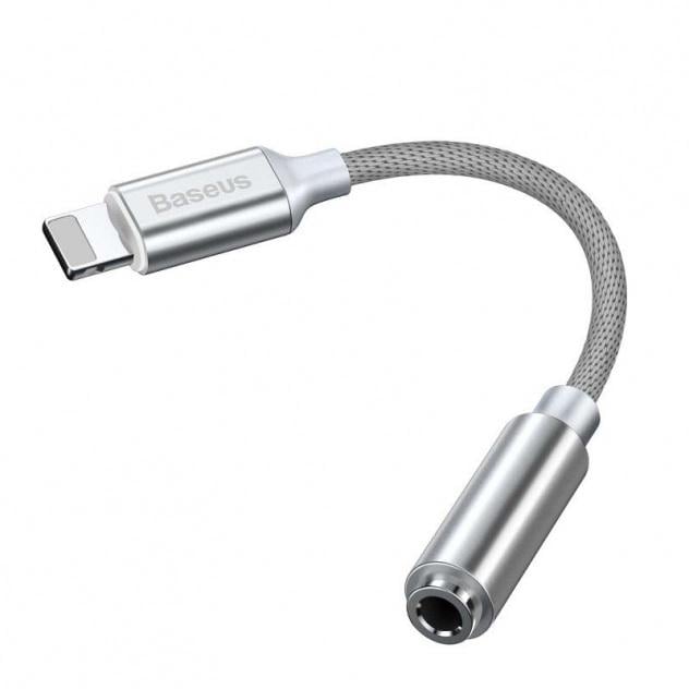 Адаптер Baseus iP Male to 3,5 мм Female Adapter White