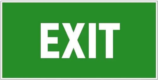 Табличка "Exit" Зелений (д-7339)