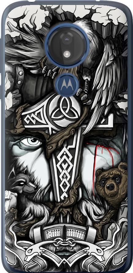 Чехол на Motorola Moto G7 Power Тату Викинг (4098u-1657-42517)