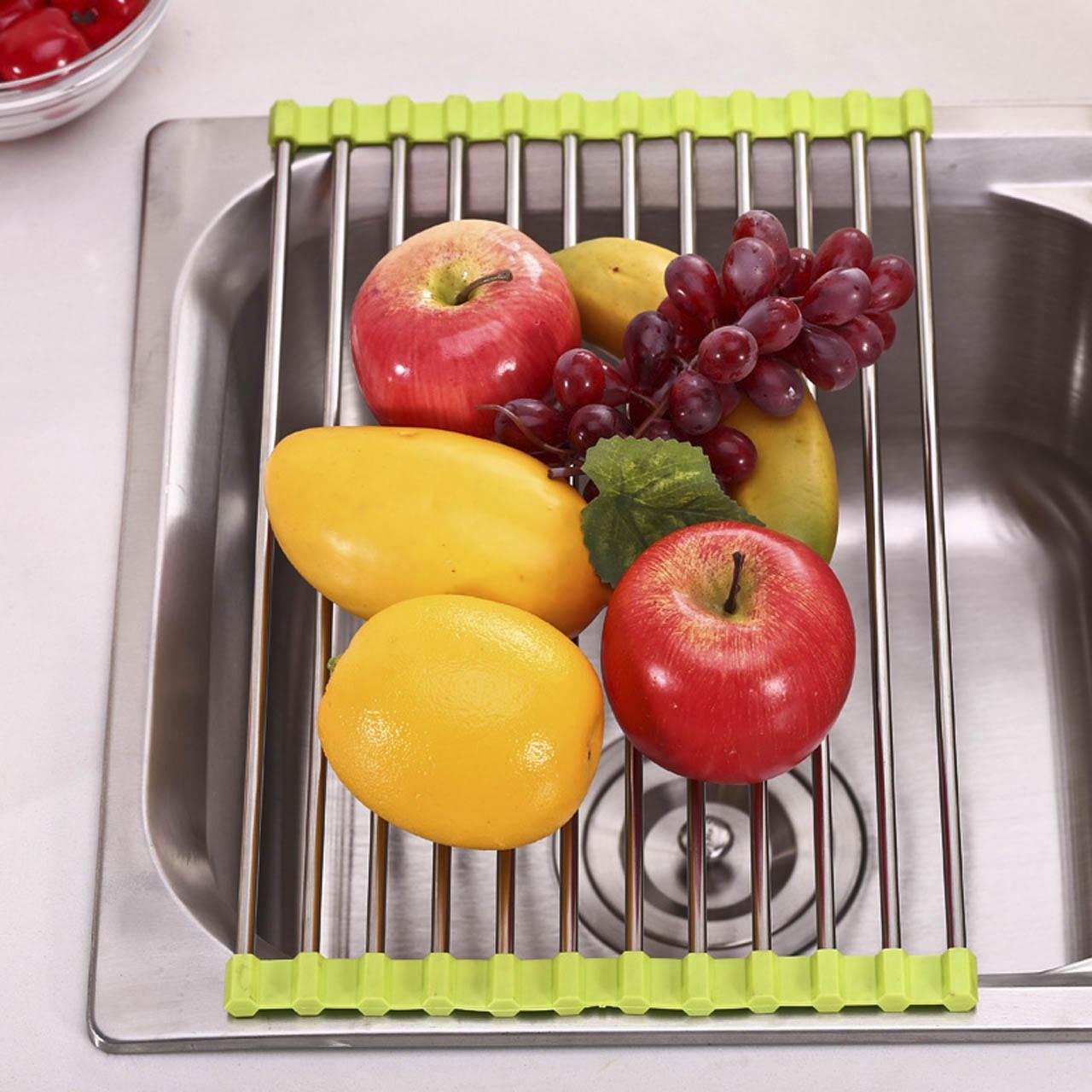 Сушарка для посуду на миття Kitchen Drainboard 23х37 см Салатовий (1010650-LightGreen) - фото 4