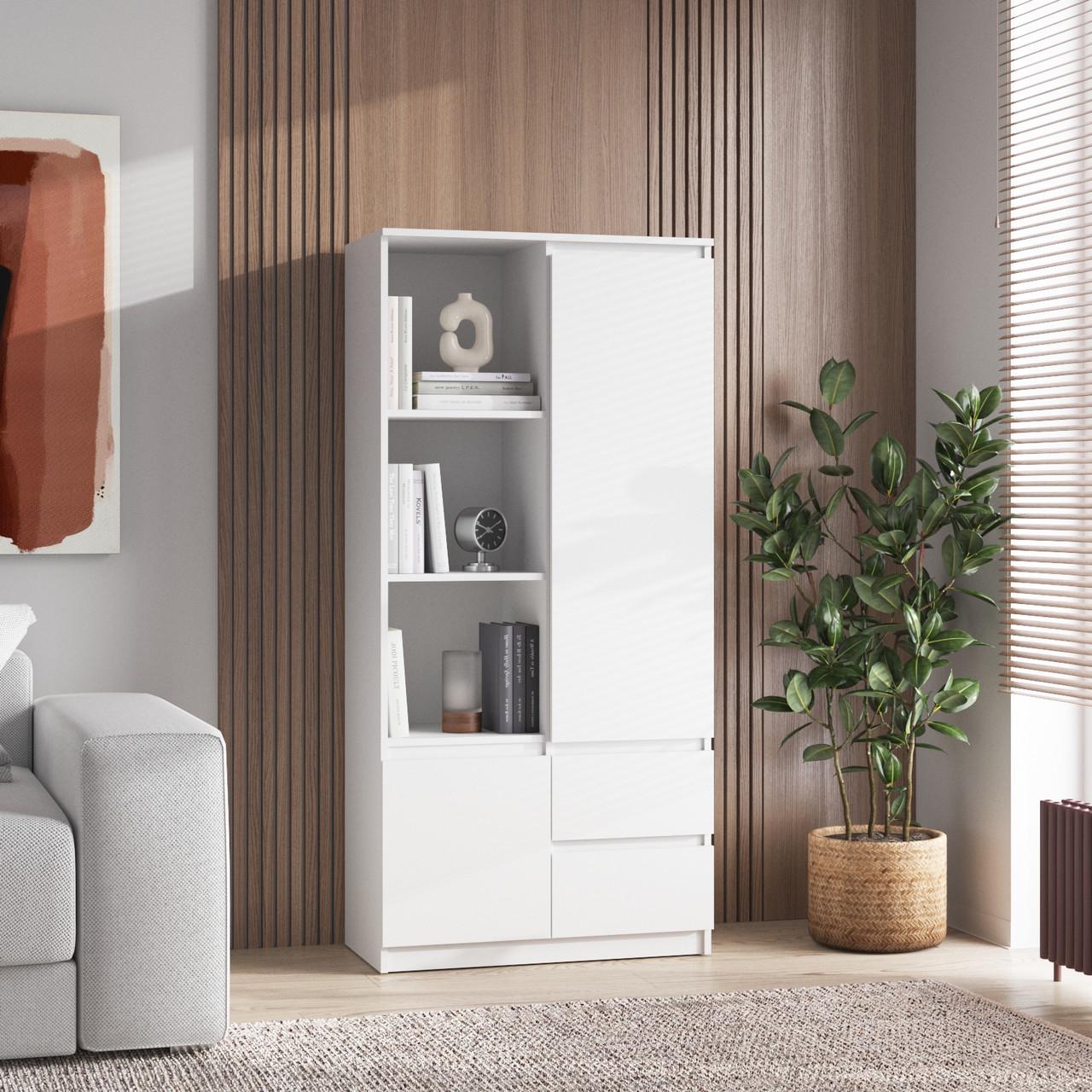 Шафа-пенал Вайс R-26 802х400х1691 мм Білий (30771808) - фото 1 Шафа-пенал Вайс R-26 802х400х1691 мм Білий (30771808) - фото 1