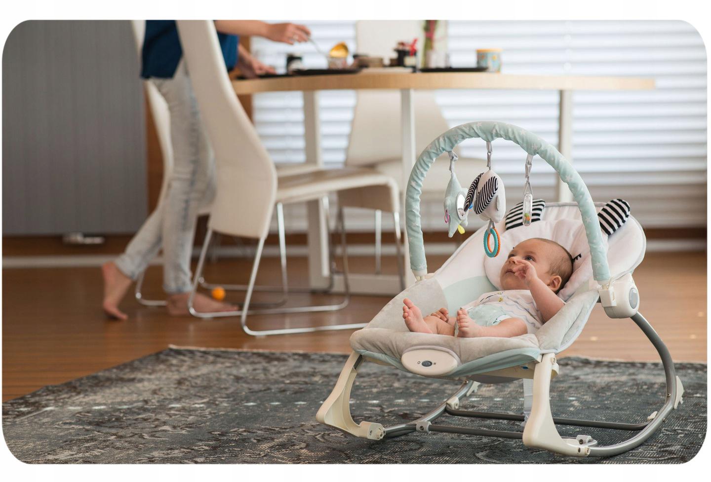 Шезлонг-качалка детский Nukido с вибрацией Мятный (705101) - фото 9 Шезлонг-качалка детский Nukido с вибрацией Мятный (705101) - фото 9