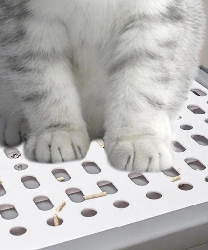 Лоток котячий з висувним ящиком для наповнювача і лопаткою (F055) - фото 4 Лоток котячий з висувним ящиком для наповнювача і лопаткою (F055) - фото 4