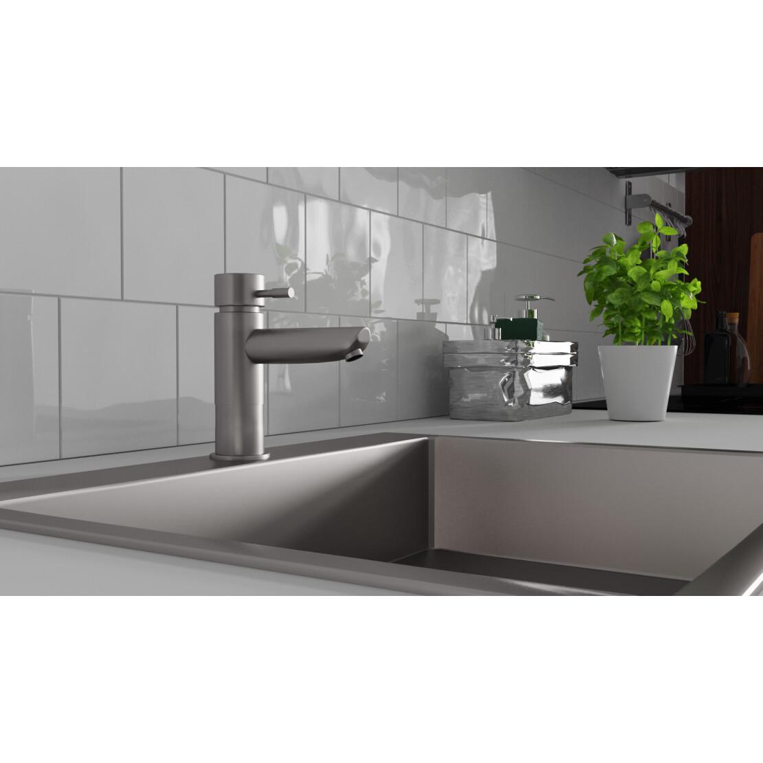 Смеситель для раковины Kroner KRP Edelstahl Klassisch ESG010 Нержавеющая сталь (CV022994) - фото 2 Смеситель для раковины Kroner KRP Edelstahl Klassisch ESG010 Нержавеющая сталь (CV022994) - фото 2