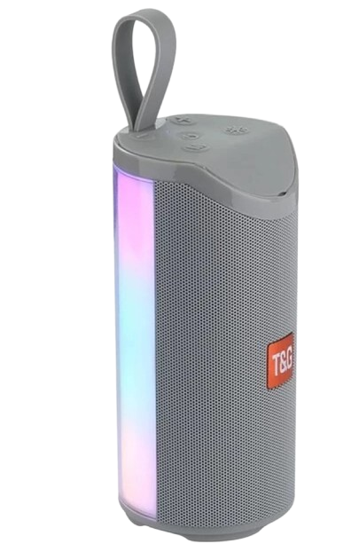 Колонка бездротова портативна TG/169 Bluetooth з підсвічуванням Gray (373745)