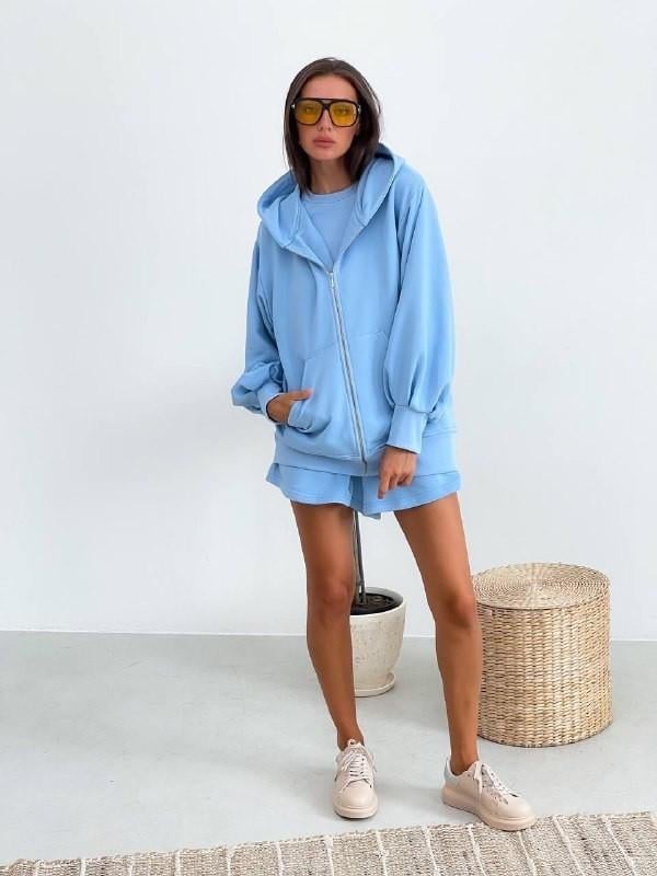 Спортивный костюм женский ZF Inspire 1497 Тройка S-M Голубой (1497-Бл-S-M)