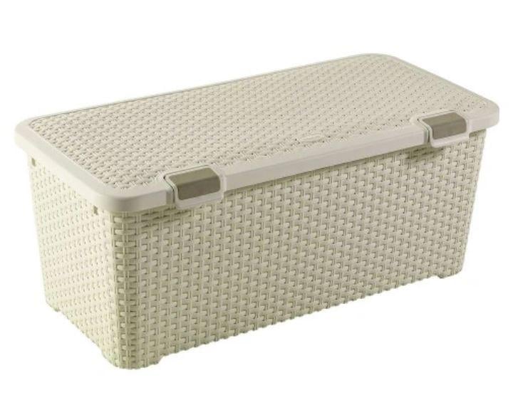 Контейнер для зберігання Curver Rattan Style Trunk 72 л Кремовая (210282)